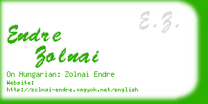 endre zolnai business card